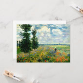 モネ語 – アルゼンテウイル，ポピー場 カード (正面/裏面インサイチュ)
