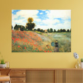モネ語 – アルゼンテウイル，ポピー場 キャンバスプリント (インサイチュ (リビング))