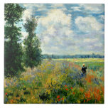 モネ語 – アルゼンテウイル，ポピー場 タイル<br><div class="desc">Poppy Field,  Argenteuil -ファインアート絵画ズby Impressionist フランスの artist,  Claude Monet</div>