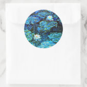 モネ語 – 水彩、青 ラウンドシール (バッグ)