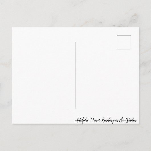 モネ読ー・ファ有名の庭に絵画ある シーズンポストカード (裏面)