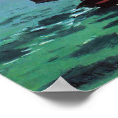 モネ魚釣りボートアットシーポスター ポスター (角)