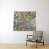 モネ1878パリのRue Montorgueil タペストリー (インサイチュ(横))