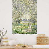モネ1880年、ウィローズの下の女性 ポスター (キッチン)