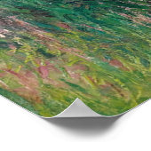 モネ1881年ヴェテウイル近郊のセーヌ川の土手 ポスター (角)