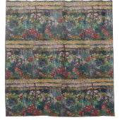 モネ1887ヴィンテージ牡丹ガーデン シャワーカーテン (正面)