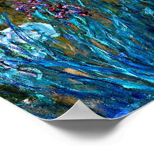 モネ – アイリスと睡蓮 ポスター (角)