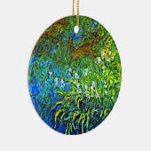 モネ – アイリスアットザシーバラ池，有名絵画な セラミックオーナメント (右)