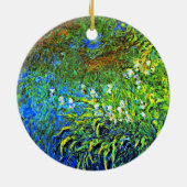 モネ – アイリスアットザシーバラ池，有名絵画な セラミックオーナメント (裏面)