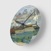 モネ-アスニアのセーヌ ラウンド壁時計 (傾斜)