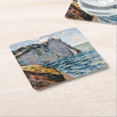 モネ・アバルの崖 スクエアペーパーコースター (アングル)