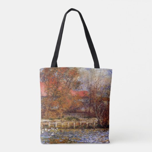 モネ – アヒルの池素晴らしアート絵画ズ トートバッグ (裏面)