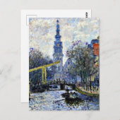 モネ – アムステルダムの運河 ポストカード (正面/裏面)