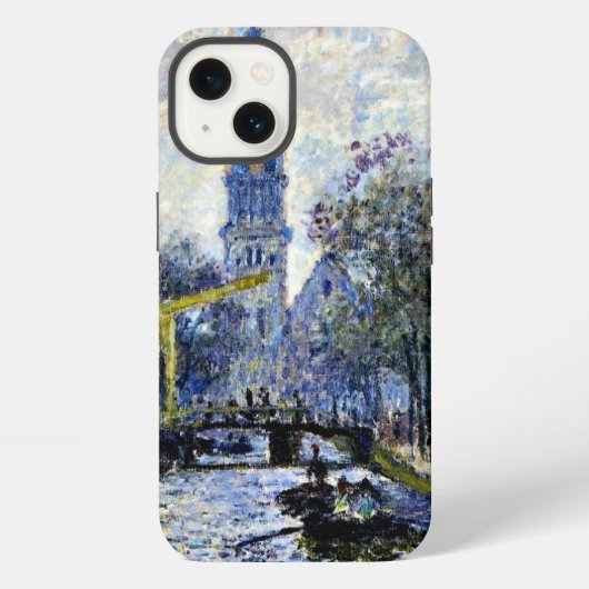 モネ - アムステルダムの運河、 iPhoneケース (裏面)