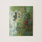 モネ「アルジャントゥイユの画家のアトリエの庭」絵画 ジグソーパズル (縦)