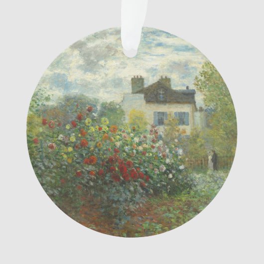 モネ「アルジャントゥイユの画家庭園」絵画 オーナメント (正面)