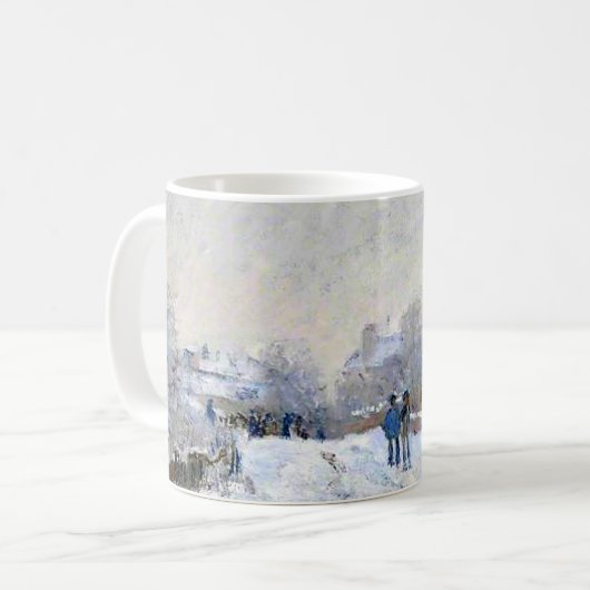 モネ - アルジャントゥイユの雪景色 コーヒーマグカップ (正面左)