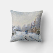 モネ – アルゼンチュイルの雪のシーン クッション (裏面)