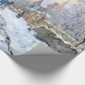 モネ – アルゼンチュイルの雪のシーン ラッピングペーパー (コーナー)