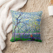 モネ – アンオーチャードイン春 クッション (ブランケット)