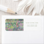 モネ「アーティストの庭」差出人住所ラベル ラベル (インサイチュ)