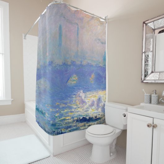 モネ・ウォータールー橋(ロンドン) シャワーカーテン (インサイチュ)