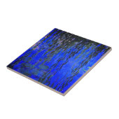 モネ・ウオーター・リリーと枝垂れ柳の枝 タイル (側面)