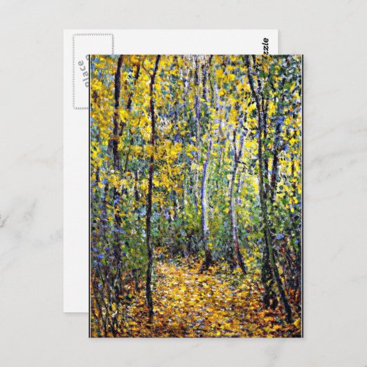 モネ – ウッドレーン、ヴィンテージ素晴らしアート植林エリア ポストカード (正面/裏面)