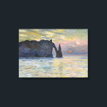 モネ - エトルタのマンヌポルト、崖、夕日 キャンバスプリント<br><div class="desc">エトルタのマンヌポルト、崖、夕日 / Etretat,  soleil couchant - Claude Monet,  1883</div>