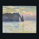 モネ - エトルタのマンンポート、崖、夕日 メタルプリント<br><div class="desc">エトルタのマンンポート、崖、夕日 / Etretat,  soleil couchant - クロード・モネ、1883</div>