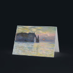 モネ - エトルタの断崖、マンヌポルトの夕日 カード<br><div class="desc">エトルタの断崖、マンヌポルトの夕日 / エトルタ、夕陽 - クレード・モネ、1883</div>