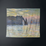 モネ - エトルタの断崖、マンヌポルト、夕陽 タペストリー<br><div class="desc">エトルタの断崖、マンヌポルト、夕陽 / Etretat,  soleil couchant - クロード・モネ、1883</div>