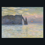 モネ - エトルタの断崖、マンヌポルト、夕陽 テーブルクロス<br><div class="desc">エトルタの断崖、マンヌポルト、夕陽 / エトルタ、夕陽 - クレード・モネ、1883</div>