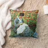 モネ：カミーユ・モネと子どもの庭 クッション (ブランケット)