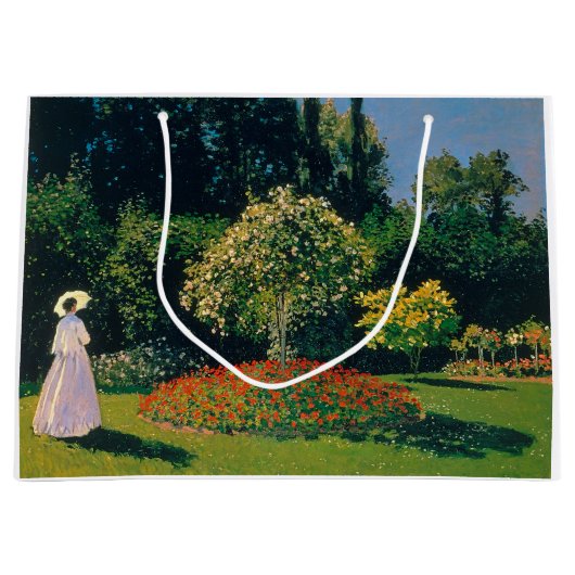 モネ・ガーデンの女性 ラージペーパーバッグ (正面)