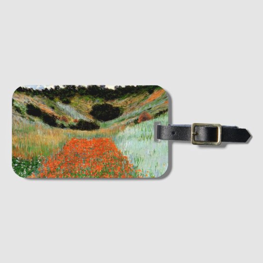 モネ – ギヴェルニー近くの空洞のポピー畑 ラゲッジタグ (正面横)