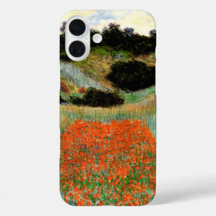 モネ – ギヴェルニー近くの空洞のポピー畑 iPhone 16 PLUSケース