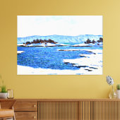 モネ – クリスティアナ・フィヨルドの端 キャンバスプリント (インサイチュ (リビング))