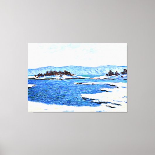 モネ – クリスティアナ・フィヨルドの端 キャンバスプリント (正面)