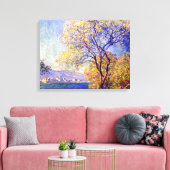 モネ – サリスガーデンから見られるアンティーブ， キャンバスプリント (インサイチュ (リビング))