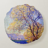 モネ – サリスガーデンから見られるアンティーブ, ラウンドクッション (裏面)