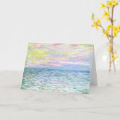 モネ-サンセットアットプーヴィ素晴らしル カード (黄色い花)