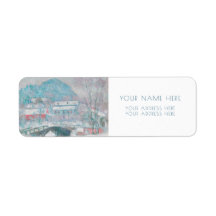 モネ「サンドビカノルウェー」差出人住所ラベル