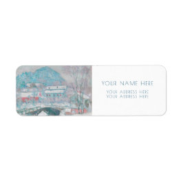 モネ「サンドビカノルウェー」差出人住所ラベル ラベル