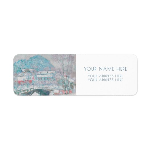 モネ「サンドビカノルウェー」差出人住所ラベル ラベル (正面)