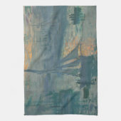 モネ・サンライズ海洋印象派絵を描の キッチンタオル (縦)