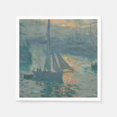 モネ・サンライズ海洋印象派絵を描の スタンダードカクテルナプキン (正面)