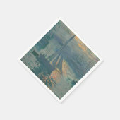 モネ・サンライズ海洋印象派絵を描の スタンダードカクテルナプキン (角)