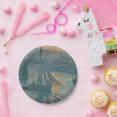 モネ・サンライズ海洋印象派絵を描の ペーパープレート (パーティー)