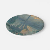 モネ・サンライズ海洋印象派絵を描の ペーパープレート (アングル)